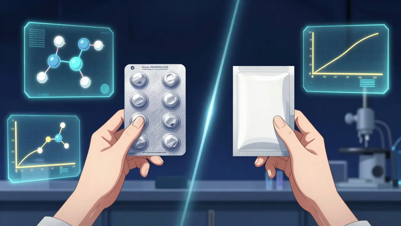 Comparison of brand and generic drug tablets with holographic bioequivalence data